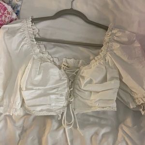 lace up crop top